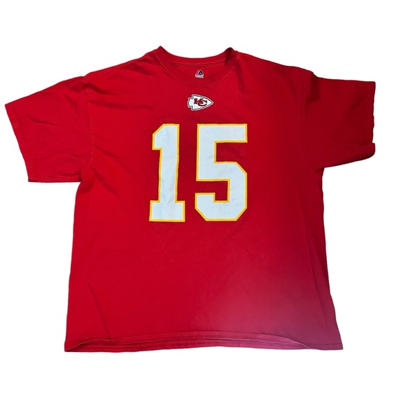 NFL Other - NFL Kansas City KC Chiefs Football Mahomes #15 Red 2XL Double Sided T-shirt